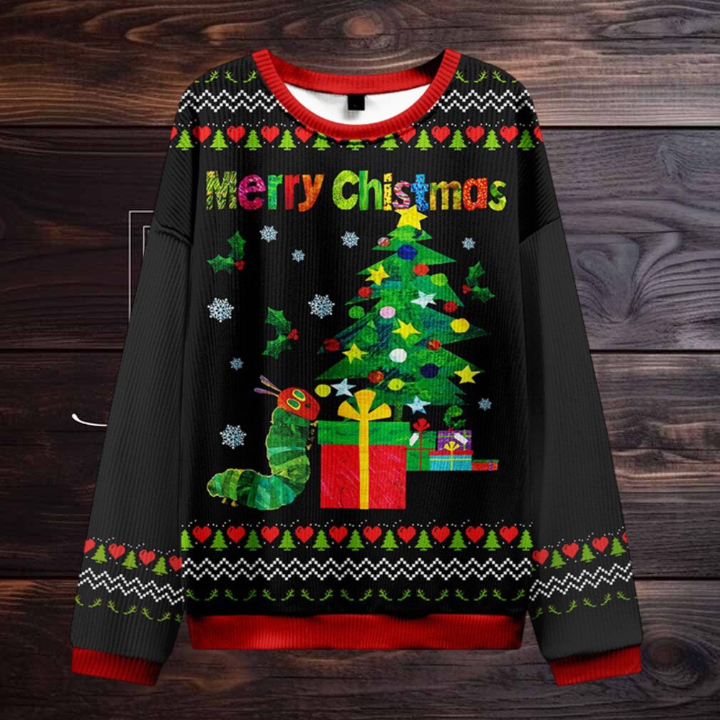 Merry Christmas Caterpillar Teacher Ugly Knit Sweatshirt Merry Christmas Caterpillar Teacher Ugly Knit Sweatshirt