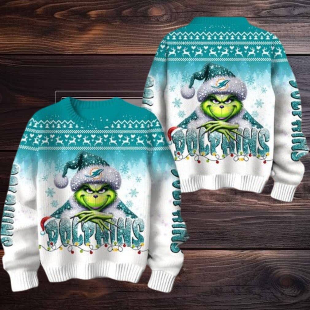 Miami Dolphins Grinch Stolen Christmas Sweater Miami Dolphins Grinch Stolen Christmas Sweater