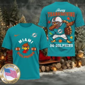 Miami Dolphins NFL Turkey Game Happy Thanksgiving Shirt