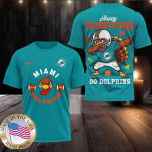Miami Dolphins NFL Turkey Game Happy Thanksgiving Shirt