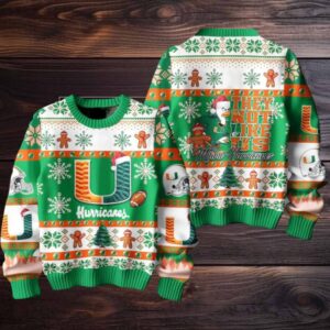 Miami Hurricanes They Not Like Us Christmas Ugly Sweater Mens Womens For Sale