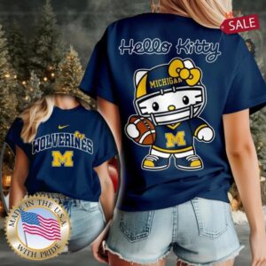 Michigan Wolverines NCAA Hello Kitty Shirt