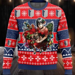 Mikasa Attack On Titan Ugly Christmas Sweater