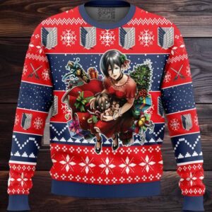 Mikasa Attack On Titan Ugly Christmas Sweater