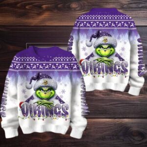 Minnesota Vikings Grinch Stolen Christmas Sweater