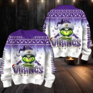 Minnesota Vikings Grinch Stolen Christmas Sweater