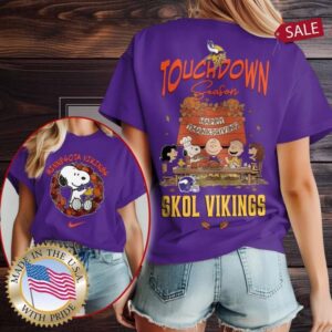 Minnesota Vikings NFL Snoopy Peanuts Touchdown Season Happy Thanksgiving Shirt
