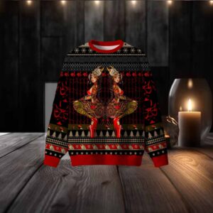 Mirror Samurai Girl Ugly Christmas Sweatshirt
