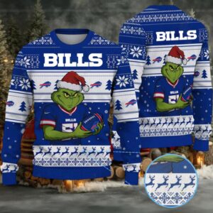 NFL Buffalo Bills Grinch Jersey Christmas Sweater