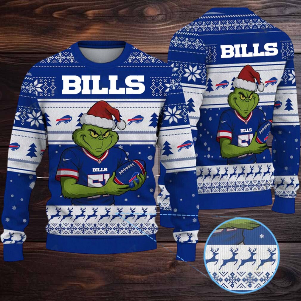 NFL Buffalo Bills Grinch Jersey Christmas Sweater NFL Buffalo Bills Grinch Jersey Christmas Sweater