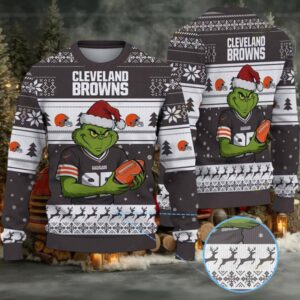 NFL Cleveland Browns Grinch Jersey Christmas Sweater