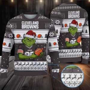 NFL Cleveland Browns Grinch Jersey Christmas Sweater