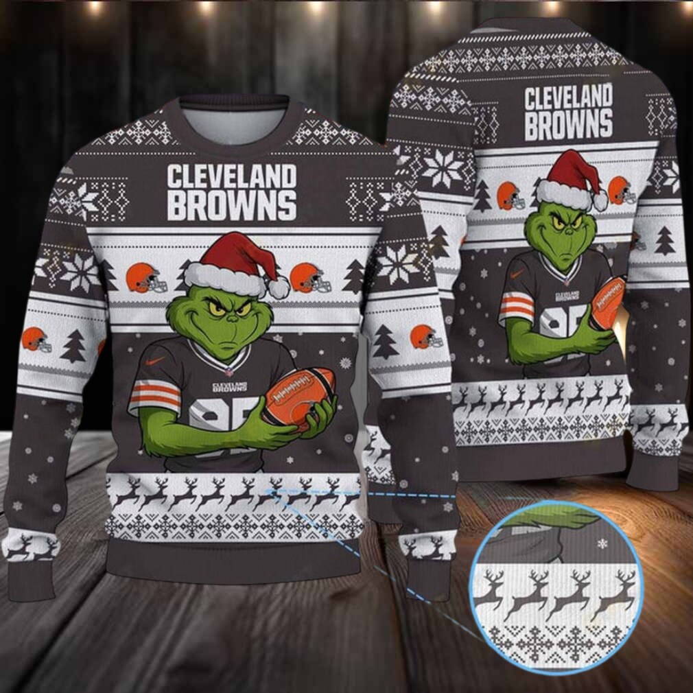 NFL Cleveland Browns Grinch Jersey Christmas Sweater NFL Cleveland Browns Grinch Jersey Christmas Sweater