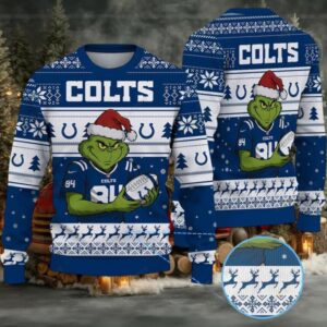 NFL Indianapolis Colts Grinch Christmas Ugly Sweater