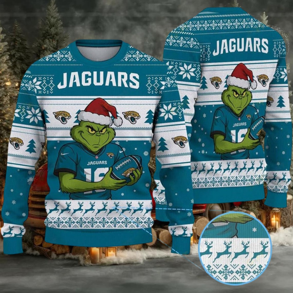 NFL Jacksonville Jaguars Grinch Ugly Christmas Sweater NFL Jacksonville Jaguars Grinch Ugly Christmas Sweater