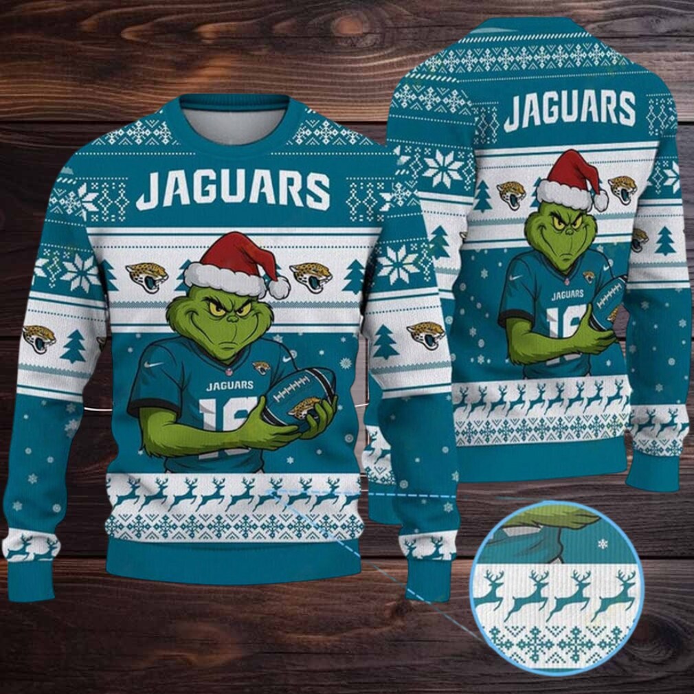 NFL Jacksonville Jaguars Grinch Ugly Christmas Sweater NFL Jacksonville Jaguars Grinch Ugly Christmas Sweater