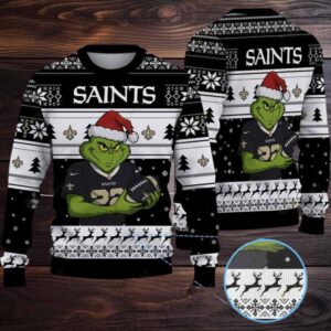 NFL New Orleans Saints Grinch Christmas Sweater