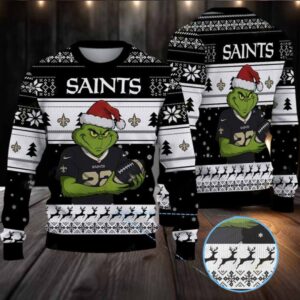 NFL New Orleans Saints Grinch Christmas Sweater