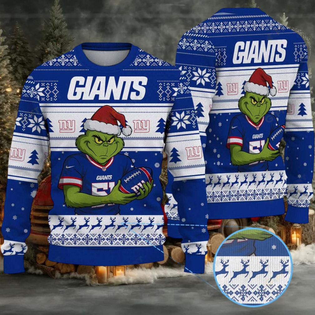 NFL New York Giants Grinch Jersey Christmas Sweater NFL New York Giants Grinch Jersey Christmas Sweater