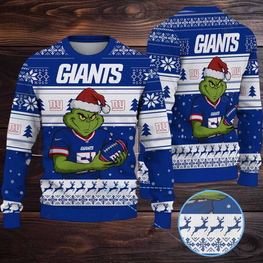 NFL New York Giants Grinch Jersey Christmas Sweater NFL New York Giants Grinch Jersey Christmas Sweater
