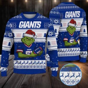 NFL New York Giants Grinch Jersey Christmas Sweater