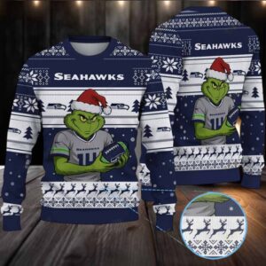 NFL Seattle Seahawks Grinch Jersey Christmas Sweater