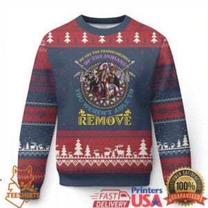 Native American Ugly Christmas Sweater We Are The Grandchildren Of The Indians Indigenous Warrior