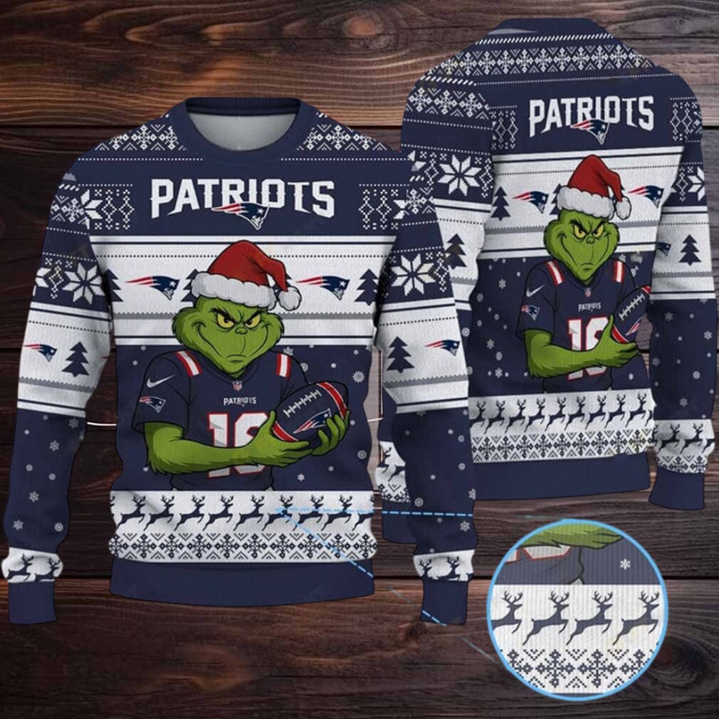 New England Patriots Grinch Ugly Christmas Sweater New England Patriots Grinch Ugly Christmas Sweater