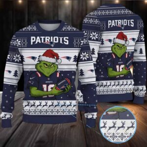 New England Patriots Grinch Ugly Christmas Sweater