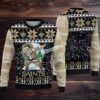 New Orleans Saints Grinch Santa Ugly Sweaters For Couples Black White New Orleans Saints Grinch Santa Ugly Sweaters For Couples Black White