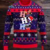 Personalized New England Patriots Mickey Mouse Santa Ugly Christmas Sweaters Blue Personalized New England Patriots Mickey Mouse Santa Ugly Christmas Sweaters Blue