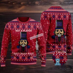 New York Giants Nutcracker Not A Player Ugly Sweater Red