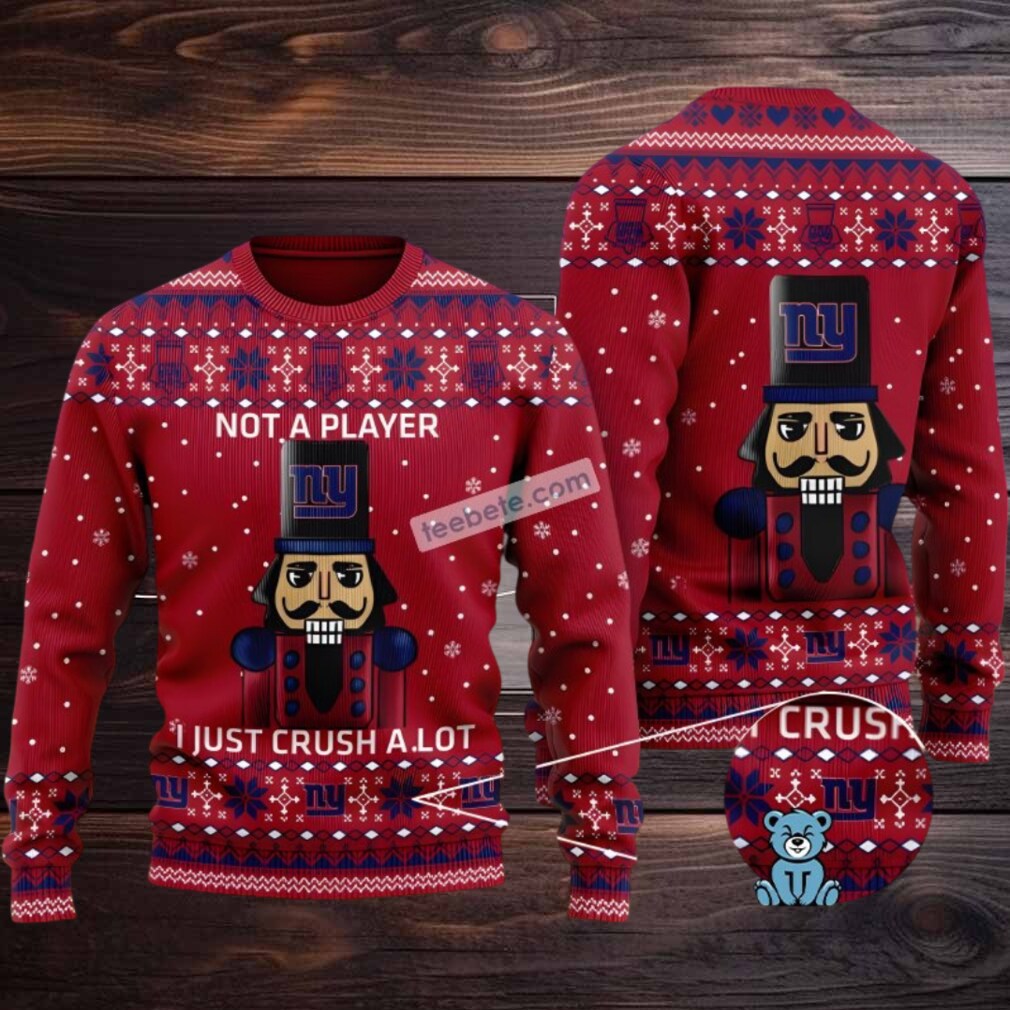 New York Giants Nutcracker Not A Player Ugly Sweater Red New York Giants Nutcracker Not A Player Ugly Sweater Red