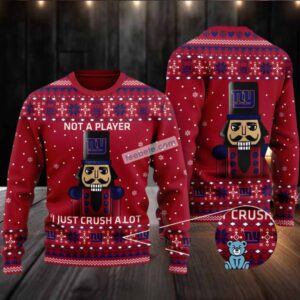 New York Giants Nutcracker Not A Player Ugly Sweater Red