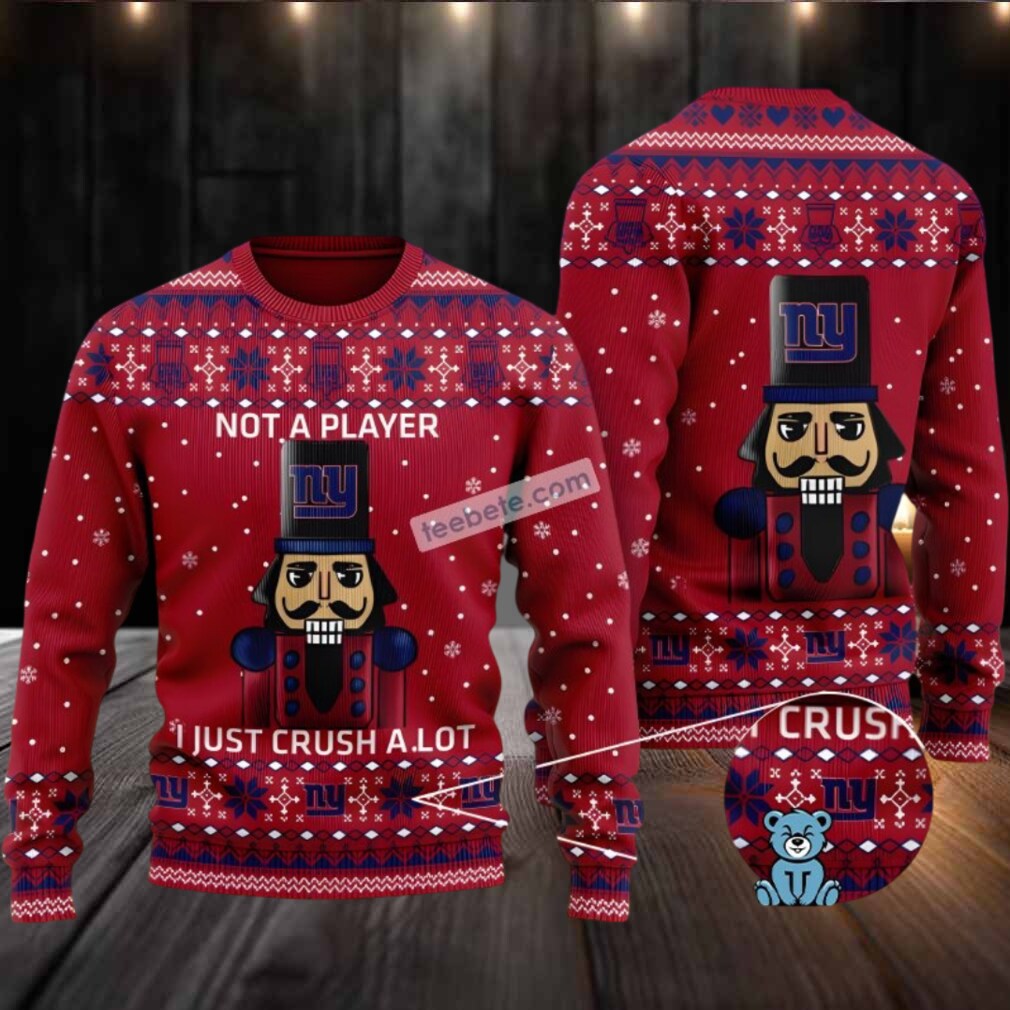 New York Giants Nutcracker Not A Player Ugly Sweater Red New York Giants Nutcracker Not A Player Ugly Sweater Red
