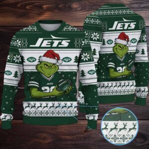 New York Jets NFL Grinch Ugly Christmas Sweater