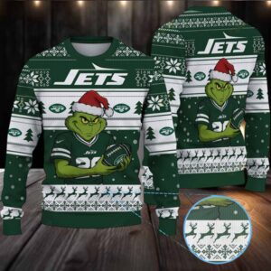 New York Jets NFL Grinch Ugly Christmas Sweater