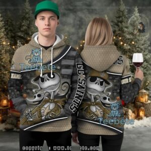 Personalized New Orleans Saints Jack Skellington Zero 3D Hoodie Yellow Sale