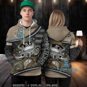 Personalized New Orleans Saints Jack Skellington Zero 3D Hoodie Yellow Sale