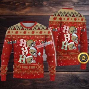 Personalized San Francisco 49Ers Mickey Mouse Ugly Christmas Sweater Red Cute