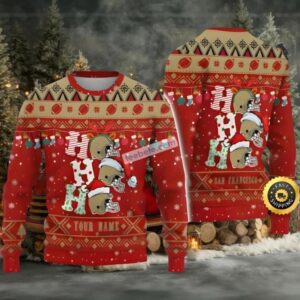 Personalized San Francisco 49Ers Mickey Mouse Ugly Christmas Sweater Red Cute