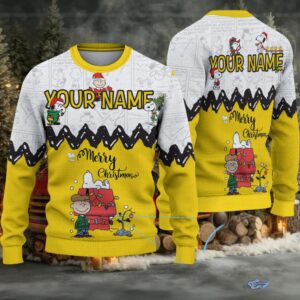 Personalized Snoopy Christmas Knitted Sweater