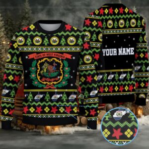 Personalized West Virginia Flag Christmas Knitted Sweater