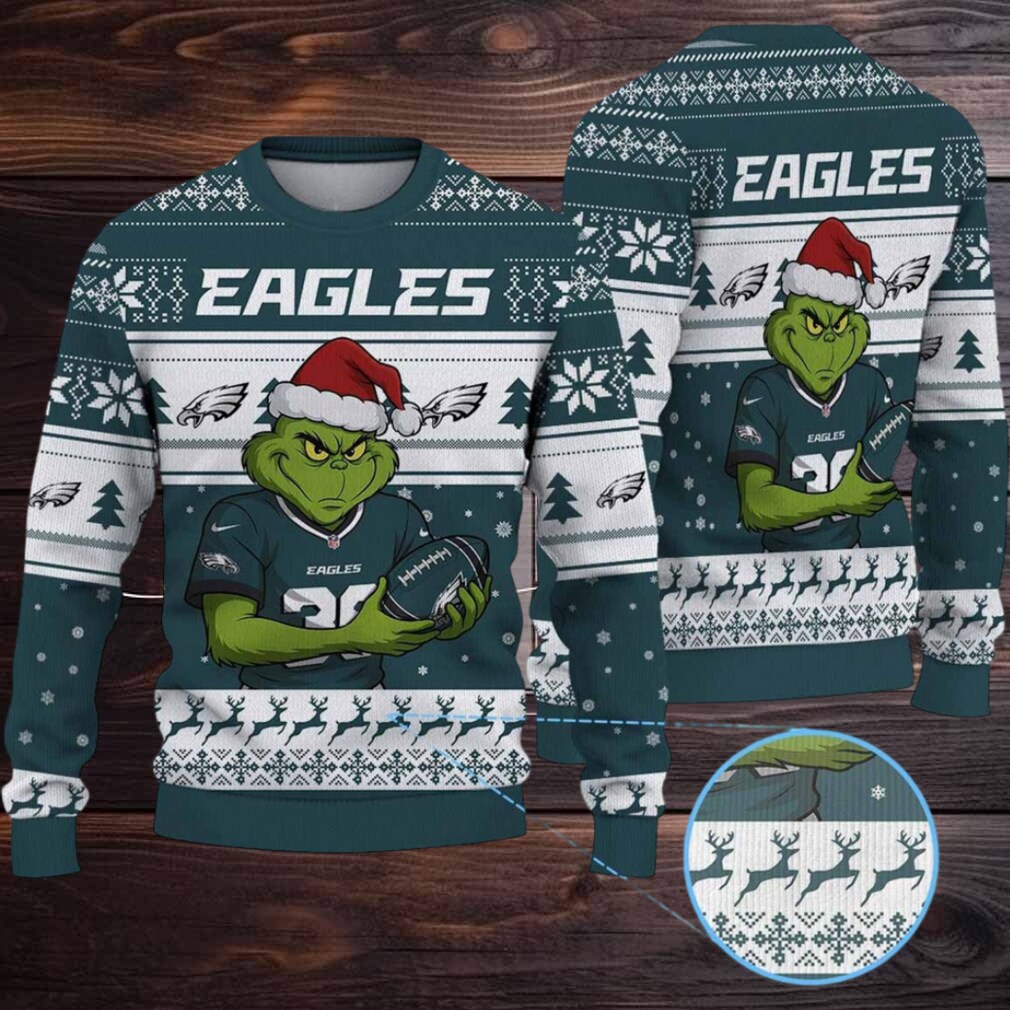 Philadelphia Eagles Grinch Ugly Christmas Sweater Philadelphia Eagles Grinch Ugly Christmas Sweater