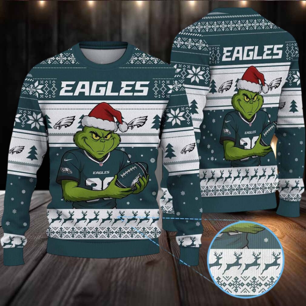 Philadelphia Eagles Grinch Ugly Christmas Sweater Philadelphia Eagles Grinch Ugly Christmas Sweater