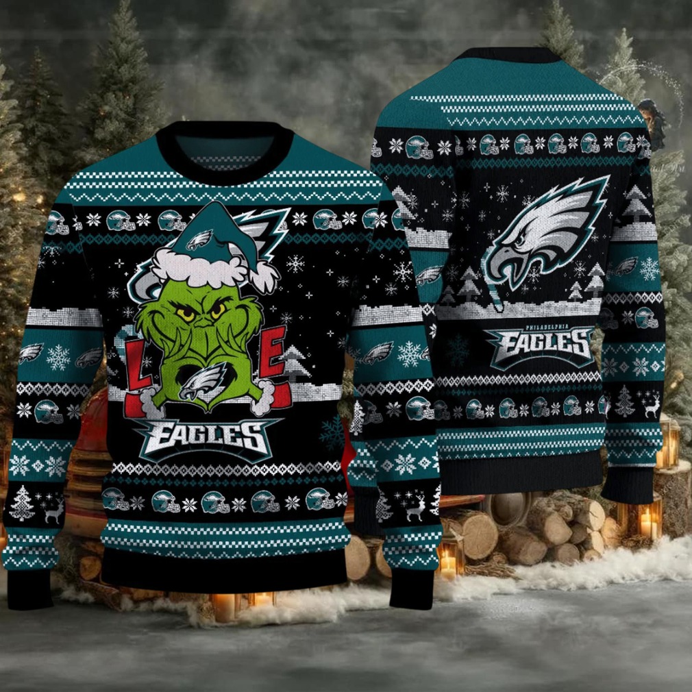 Philadelphia Eagles NFL Grinch Love Ugly Christmas Sweater