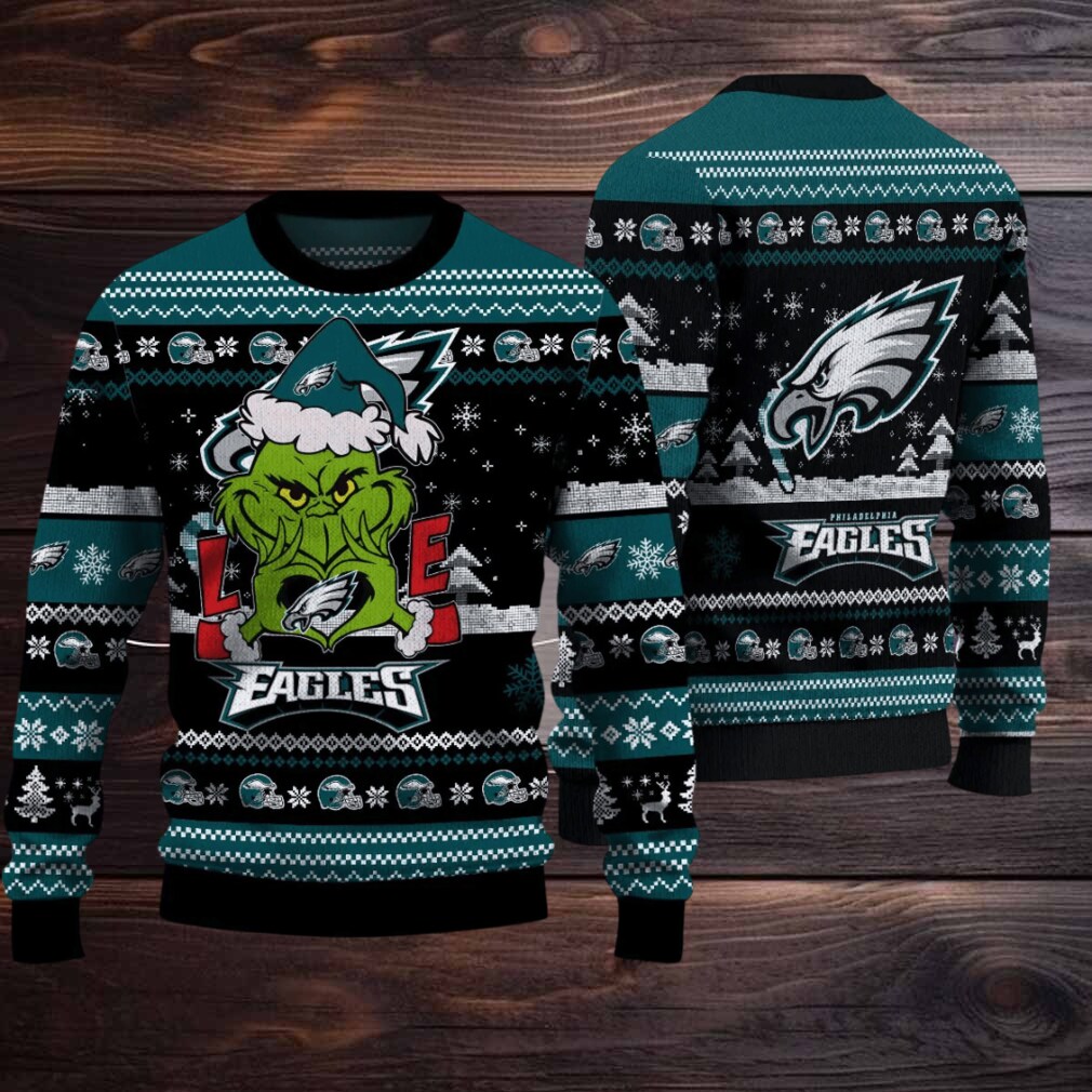 Philadelphia Eagles NFL Grinch Love Ugly Christmas Sweater