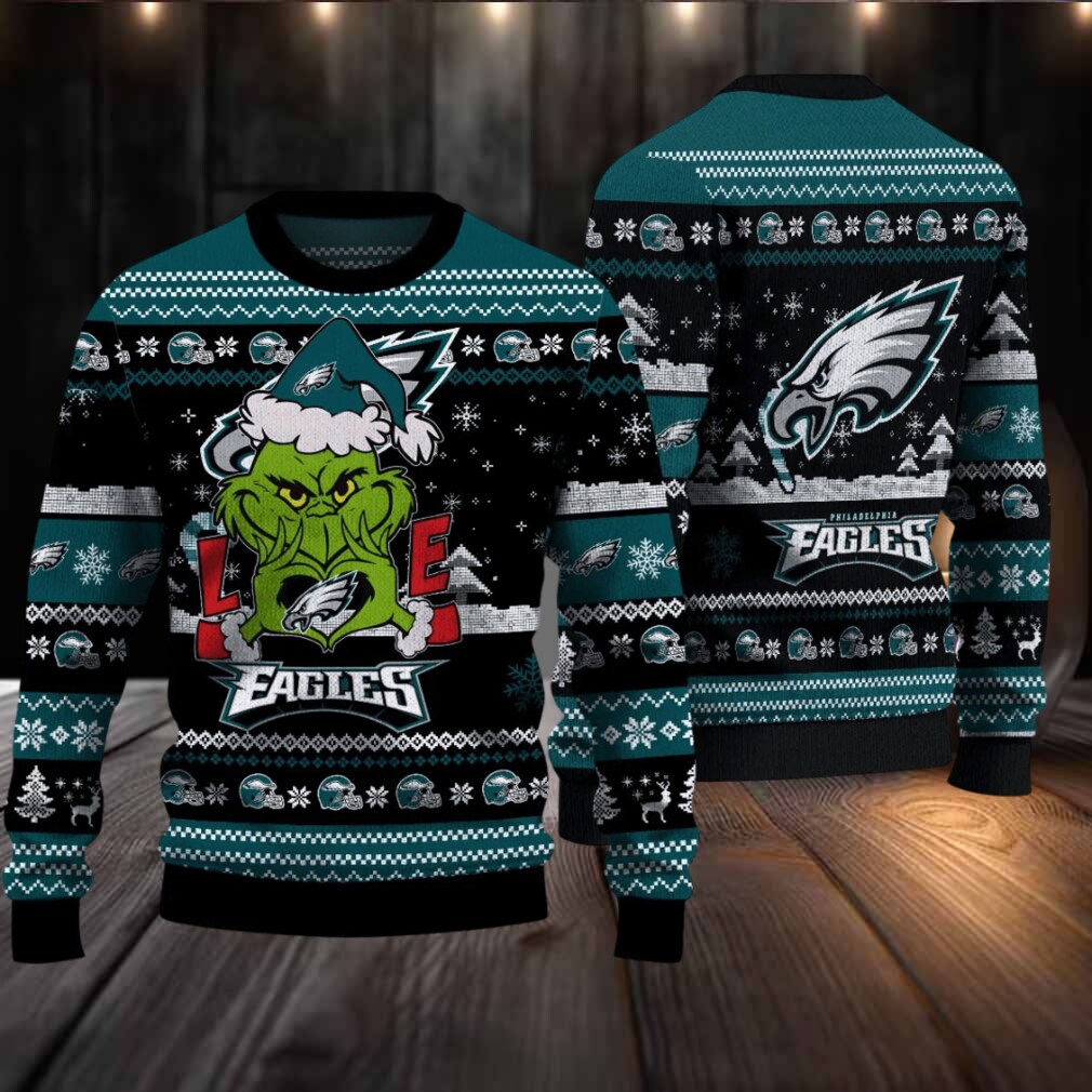 Philadelphia Eagles NFL Grinch Love Ugly Christmas Sweater Philadelphia Eagles NFL Grinch Love Ugly Christmas Sweater