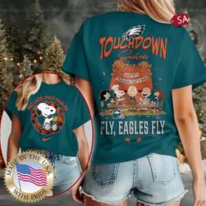 Philadelphia Eagles NFL Snoopy Peanuts Touchdown Season Happy Thanksgiving Shirt