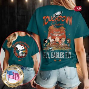 Philadelphia Eagles NFL Snoopy Peanuts Touchdown Season Happy Thanksgiving Shirt